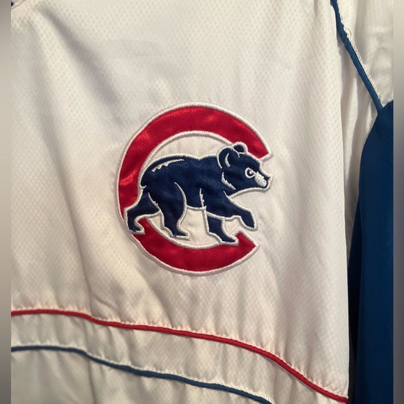 Vintage Chicago Cubs G-III Men's White Windbreaker Pullover Side Zip Jacket XL - Picture 3 of 15